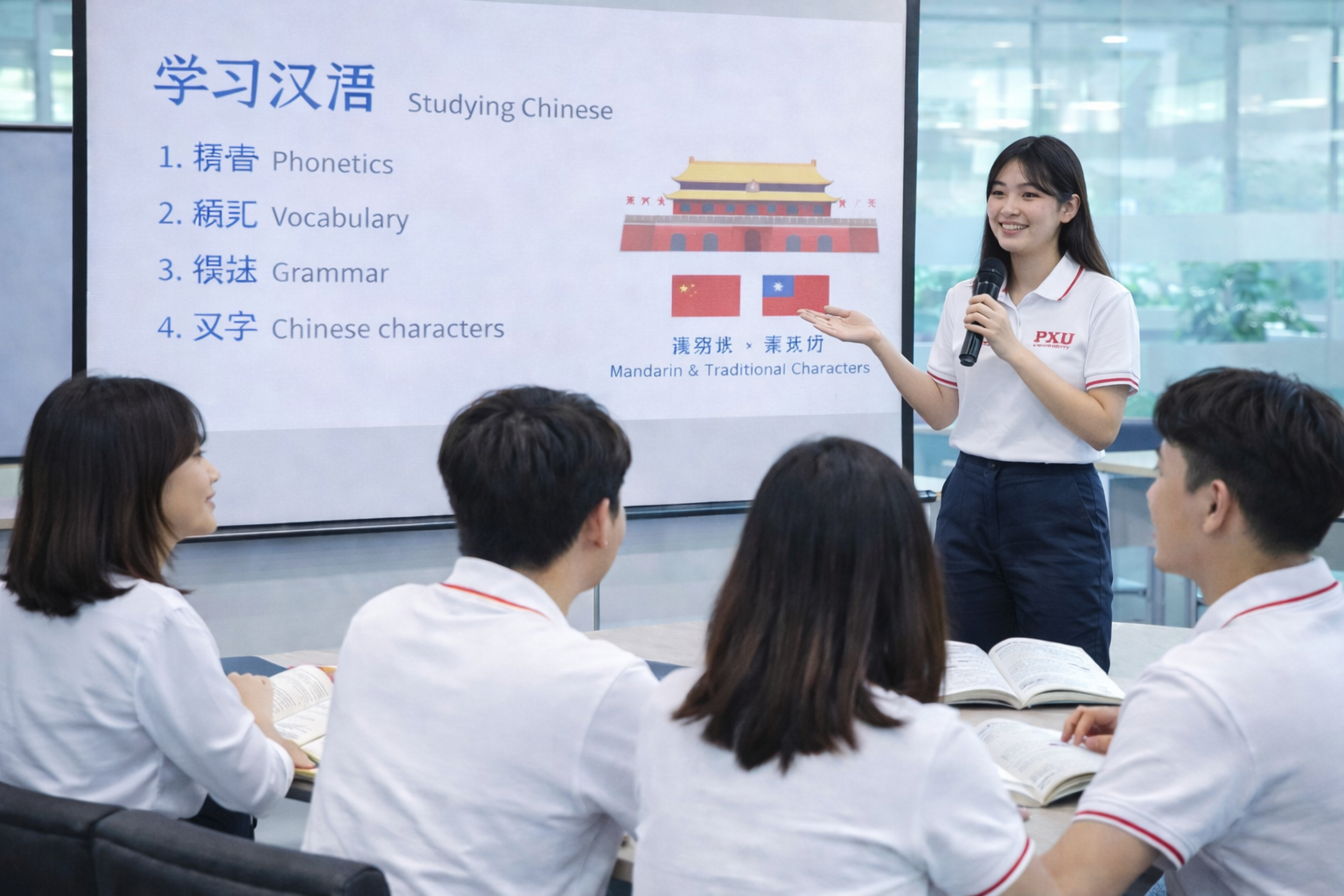 Sinh viên ngành Ngôn nữ Trung Quốc trường Đại học PXU tự tin, năng động