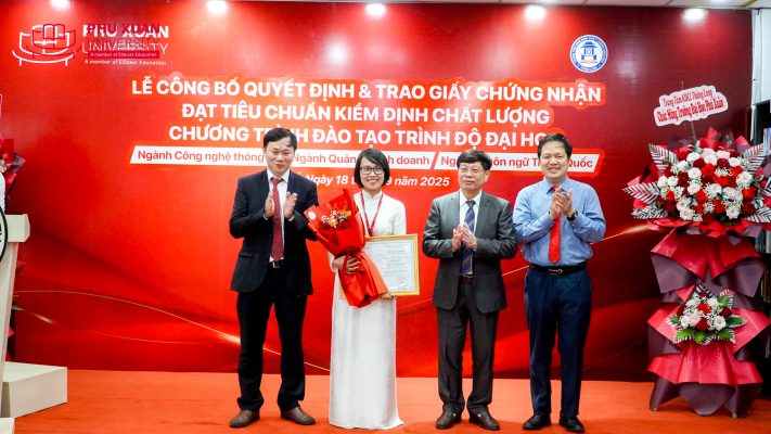 Viện Kinh Doanh Và Công Nghệ NBS đón chứng nhận kiểm định chất lượng 3 chương trình đào tạo